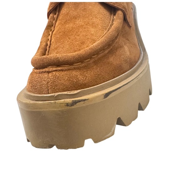 Sam Edelman Monna Lace Up Loafer Women 5.5 Brown Suede Platform Lug Sole - Picture 14 of 14